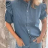 Blusa azul oscuro