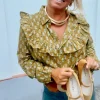 Blusa oliva curry