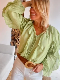 Camisa margarita verde