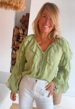 Camisa margarita verde