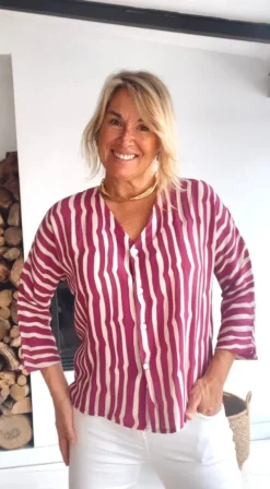 Camisa rayas buganvilla