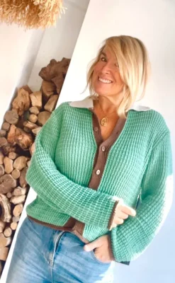 Chaqueta mykonos turquesa