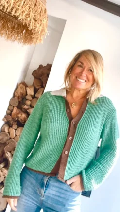 Chaqueta mykonos turquesa