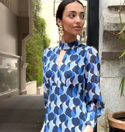 Vestido Caracola azul