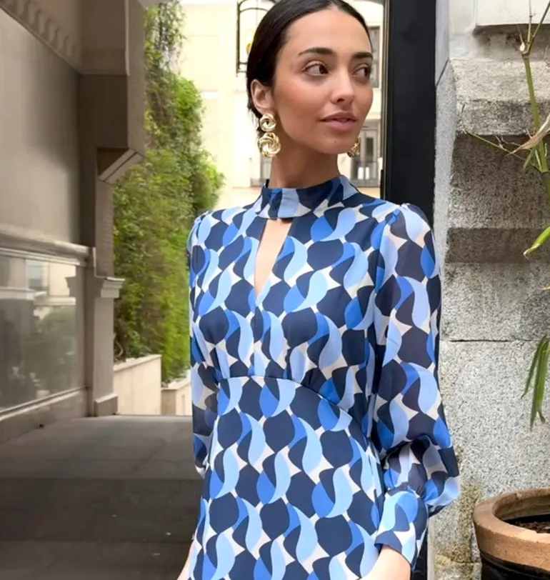 Vestido Caracola azul