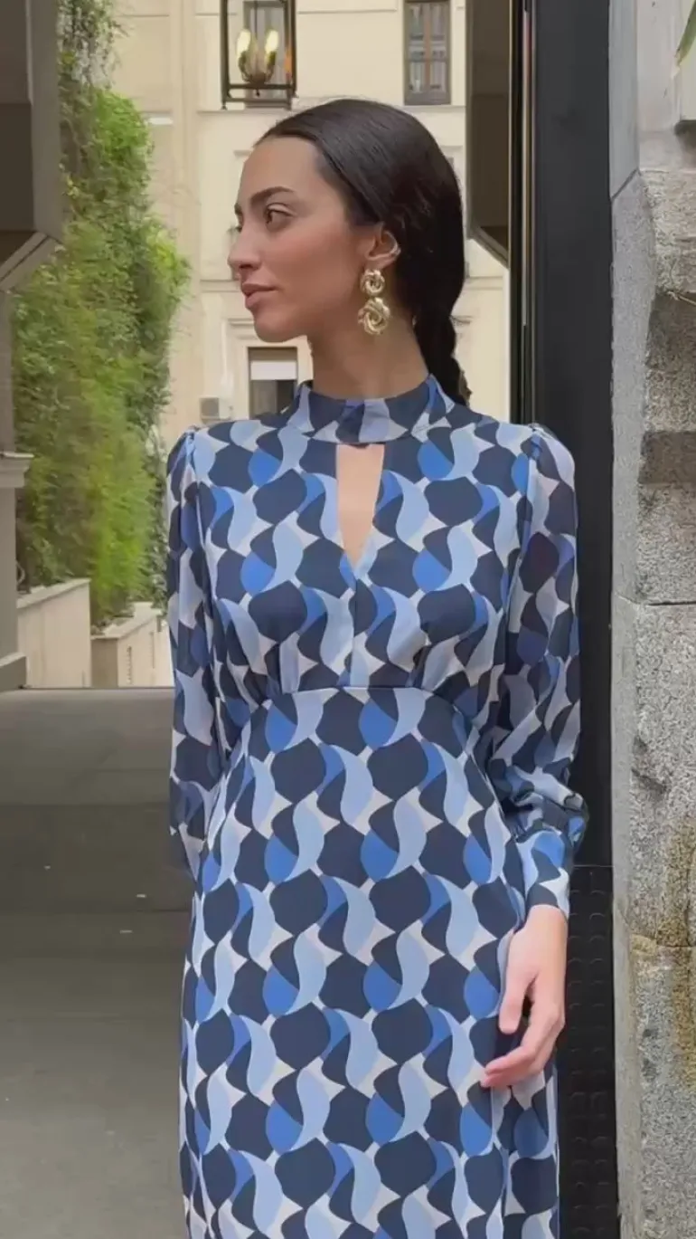 Vestido Caracola azul