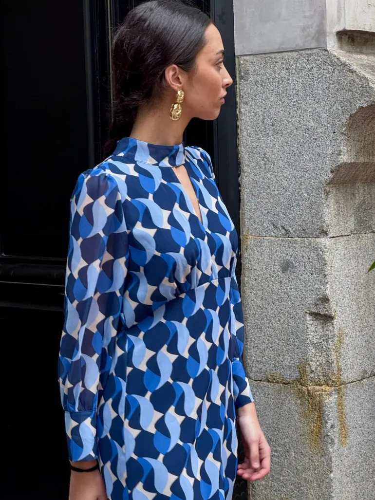 Vestido Caracola azul