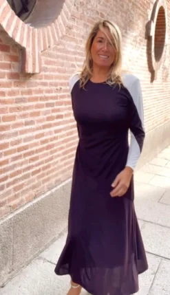 Vestido Edimburgo marrón chocolate