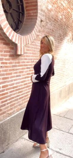 Vestido Edimburgo marrón chocolate
