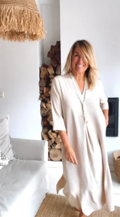 Vestido Laura beige