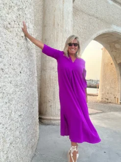 Vestido Laura buganvilla (PREVENTA TALLA L)