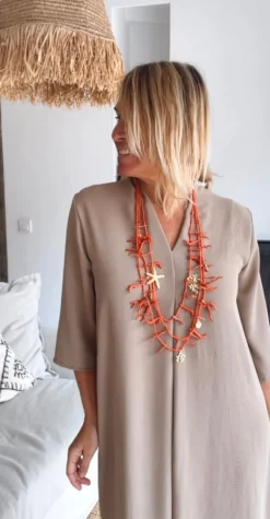 Vestido Laura taupe