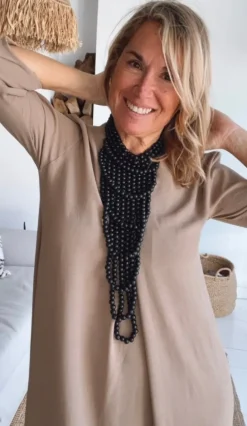 Vestido Laura taupe