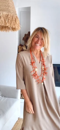 Vestido Laura taupe