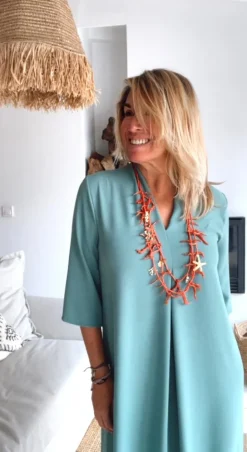 Vestido Laura verde agua
