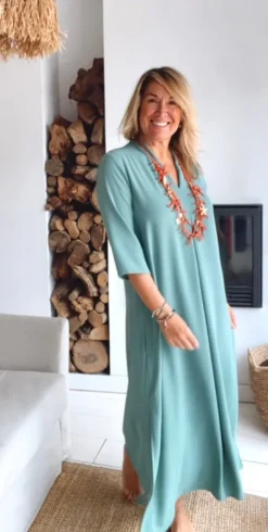 Vestido Laura verde agua