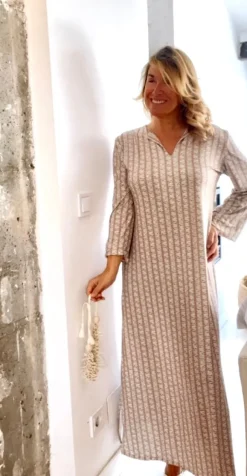 Vestido Marilyn beige kaki