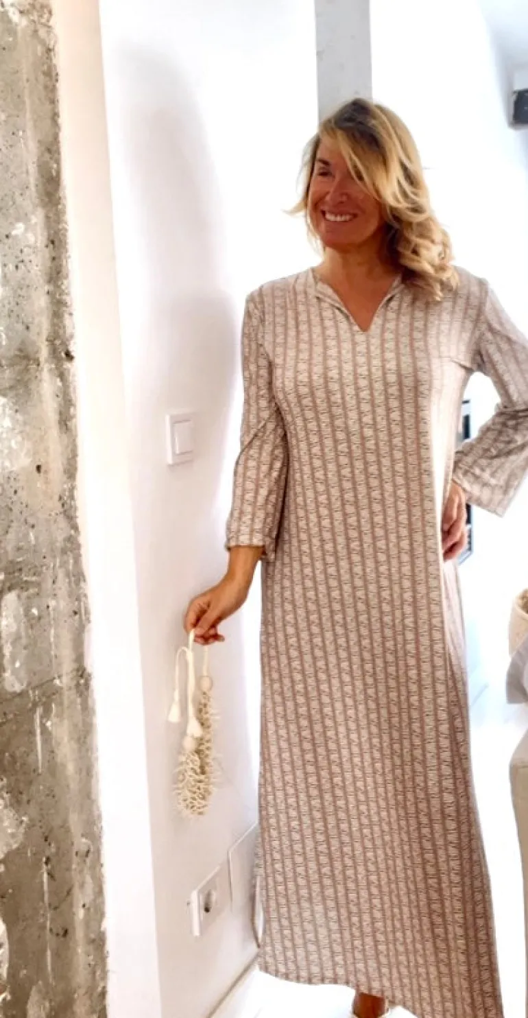 Vestido Marilyn beige kaki