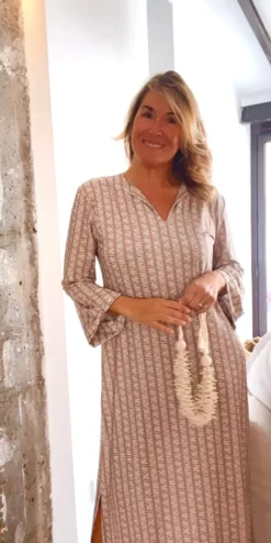 Vestido Marilyn beige kaki